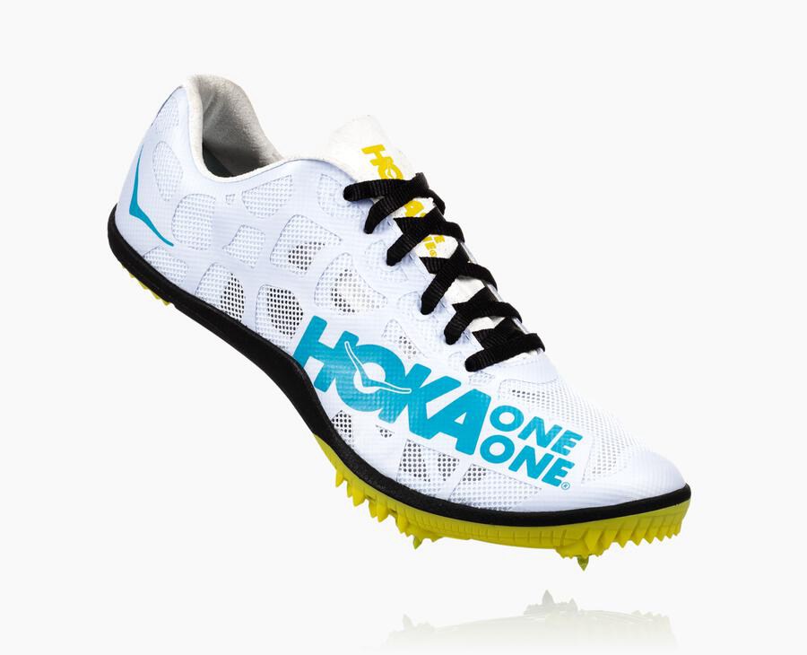 Hoka One One Spikes Herre - Rocket X - Hvide/Blå - 182346QMP